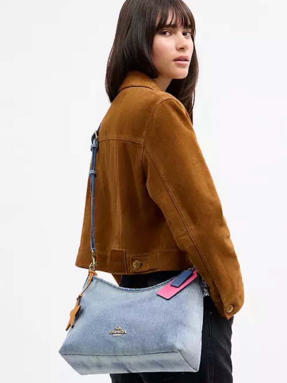 COACH Laurel Shoulder Bag
In Loved Denim With Charms - Picture 3 of 4